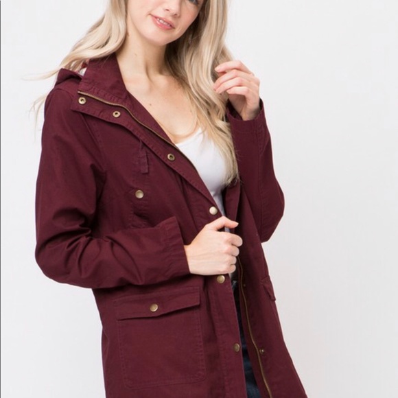 ⭐️ WOMEN’S LOVE TREE UTILITY JACKET PLAID HOODIE - Picture 2 of 4